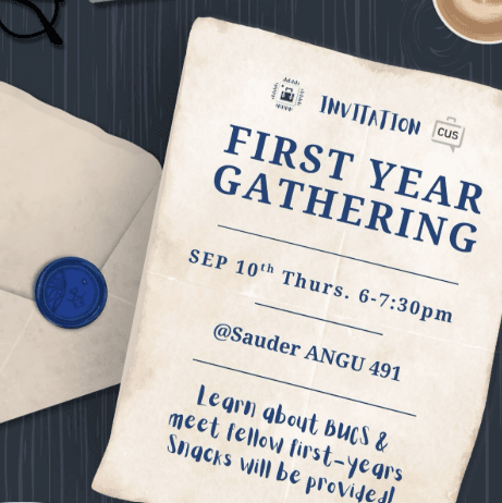 First Year Gathering UBC BUCS