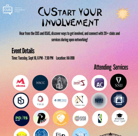 CUStart Your Involvement