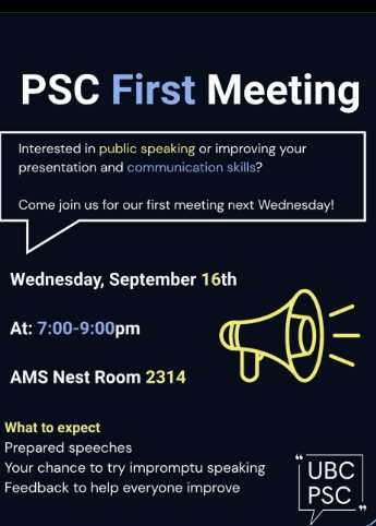 Public Speaking Club First Meeting