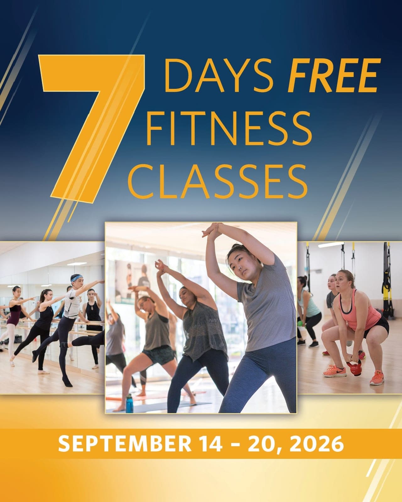 7 Days Free Fitness Classes Starts
