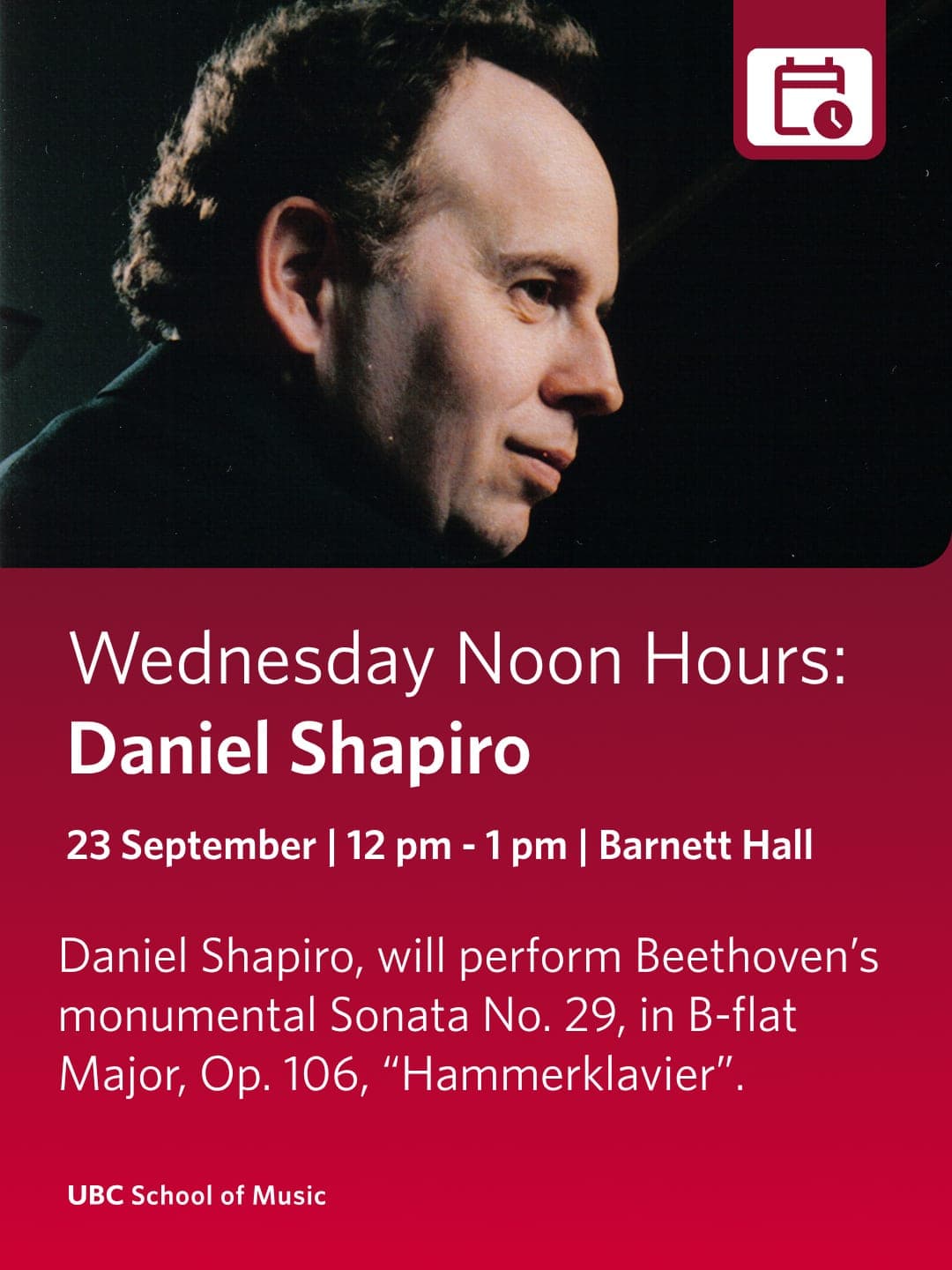 Wednesday Noon Hours: Daniel Shapiro