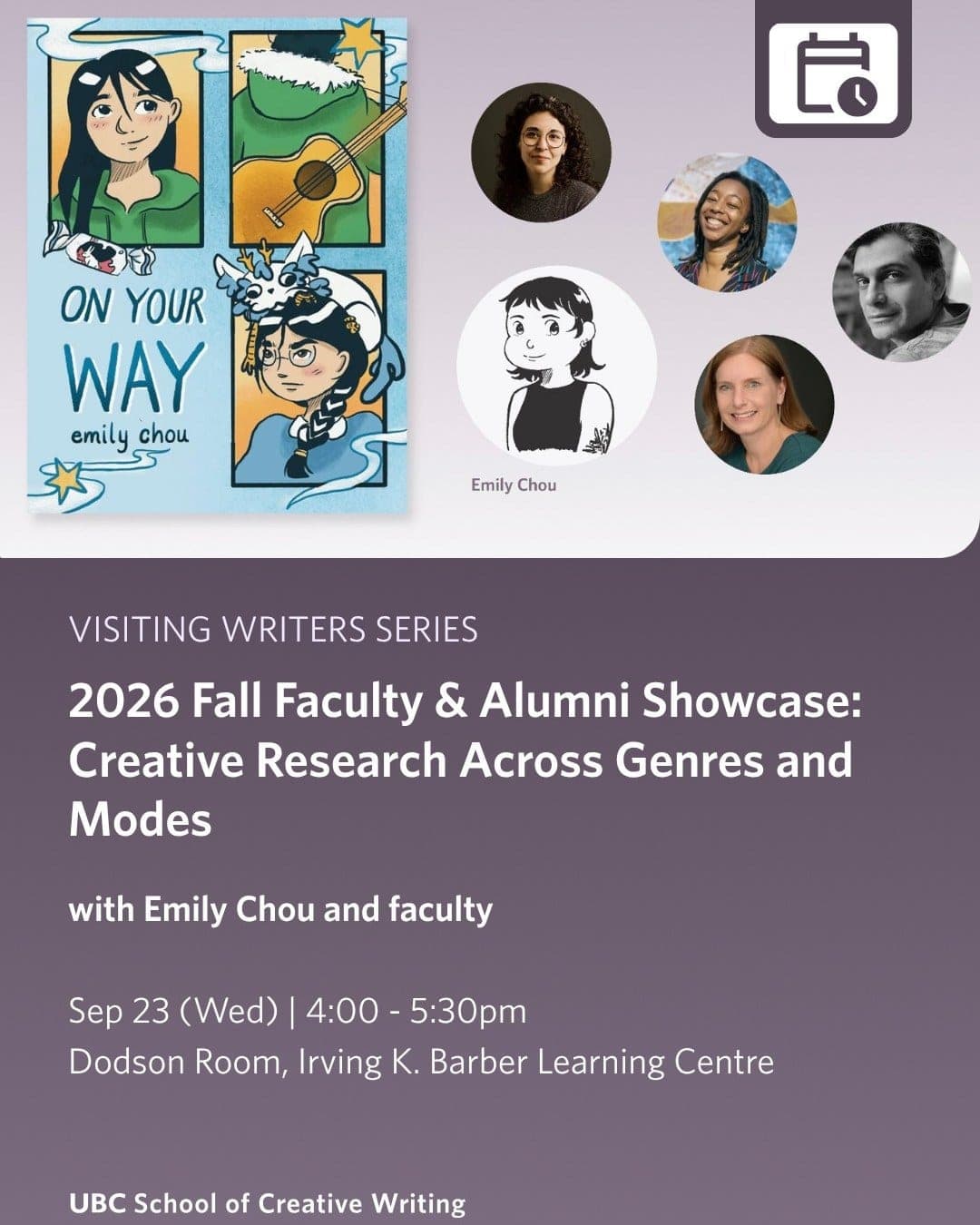 2026 Fall Faculty & Alumni Showcase: Creative Research Across Genres and Modes