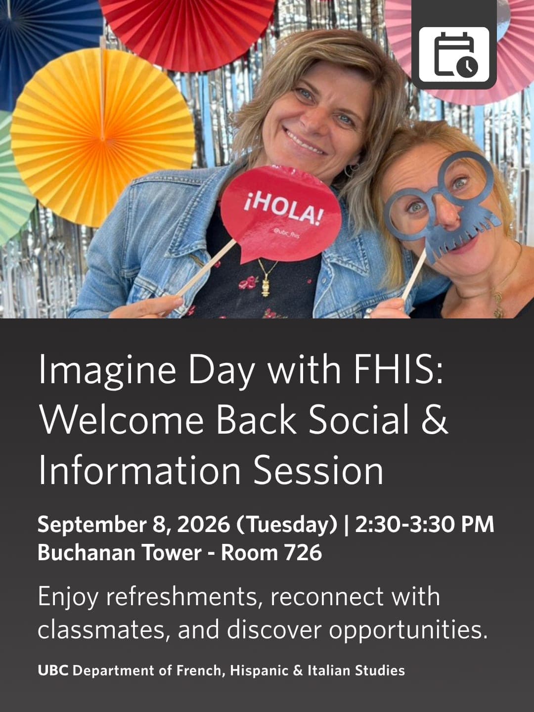 Imagine Day with FHIS: Welcome Back Social & Information Session