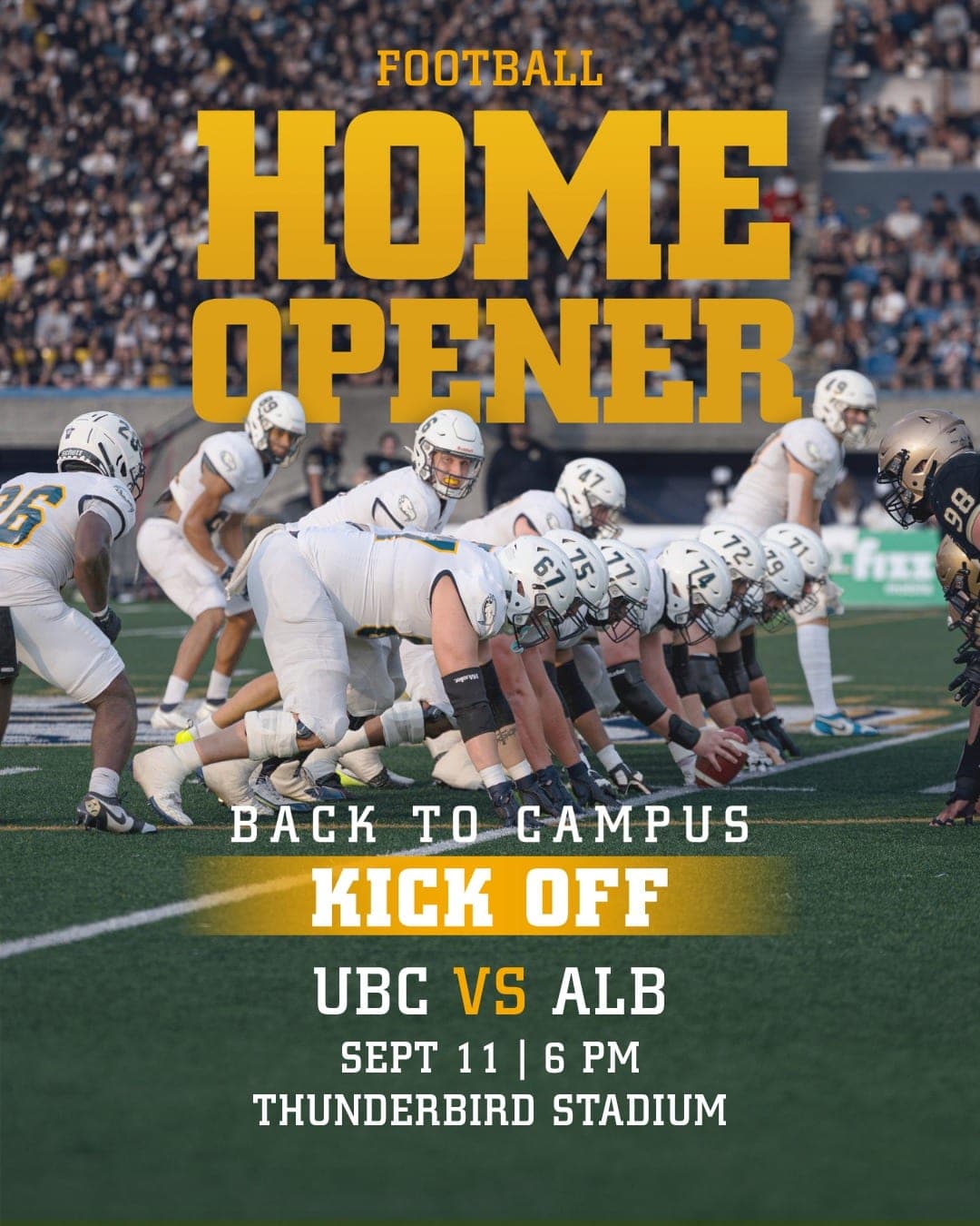 Back to Campus Kick Off - UBC vs ALB